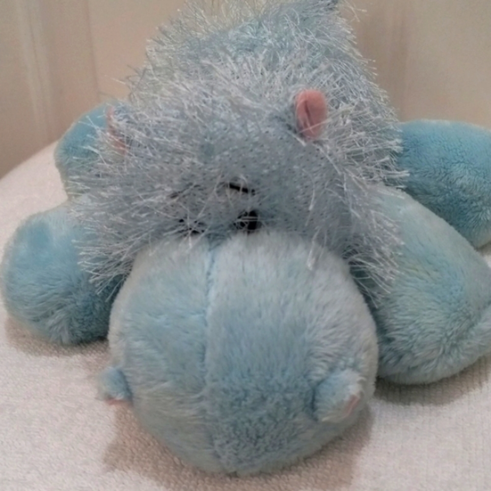 Hippo Blue Stuffed Webkinz Ganz 7"